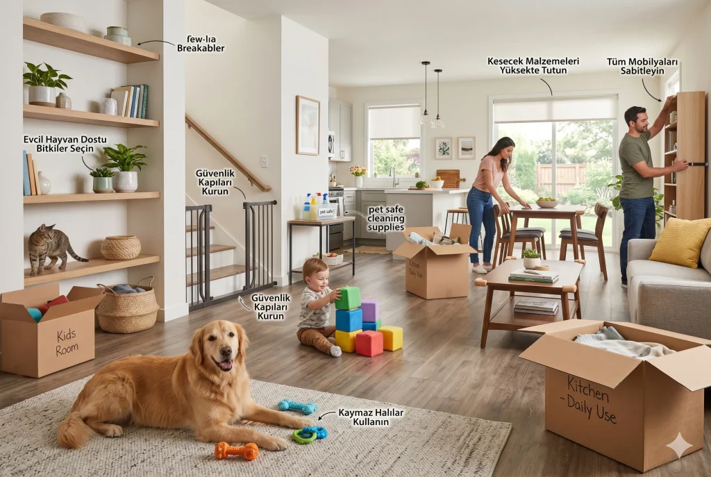 Çocuklu ve Evcil Hayvanlı Aileler İçin Taşınma